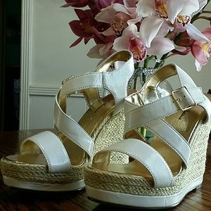 Michael Antonio White wedge Sandals. Never worn